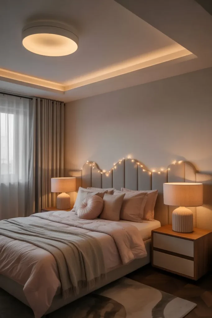 Girls Room with Layered Lighting Design