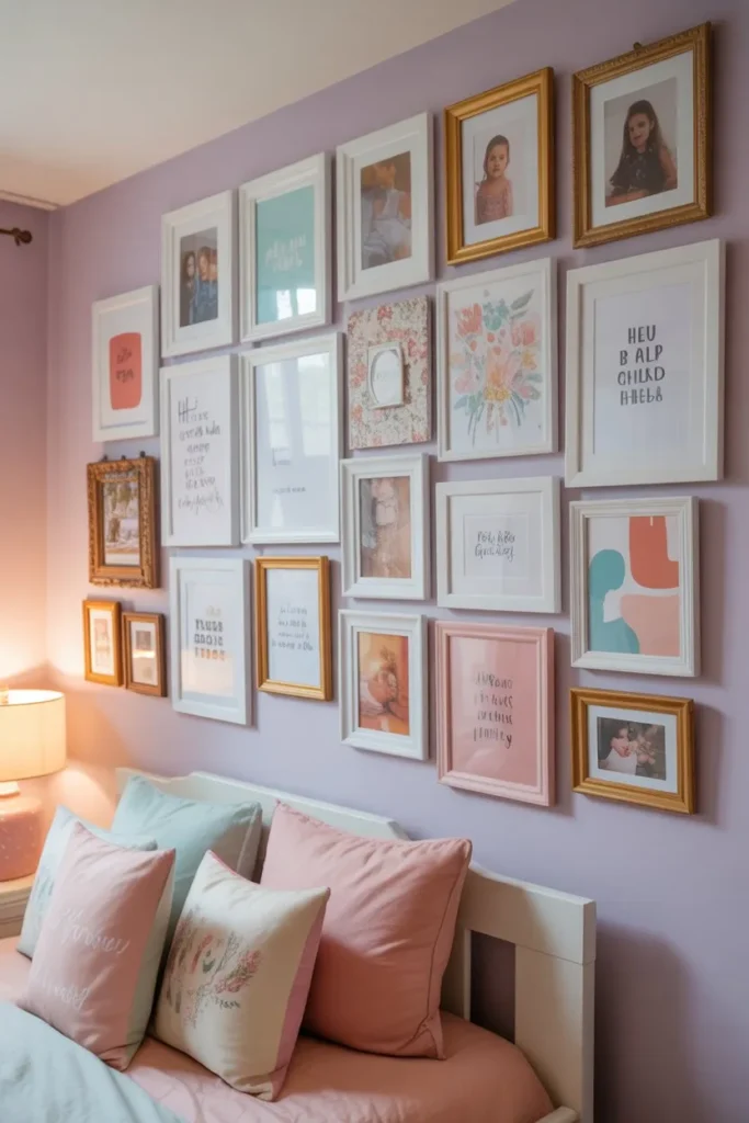 Girls Room with Personalized Wall Gallery