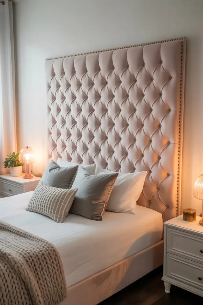 Girls Room with Statement Headboard Focus