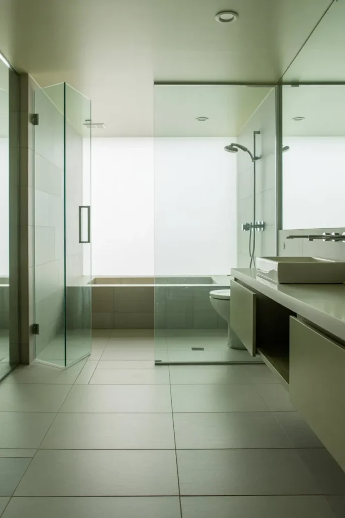 Glass Shower for Seamless Look