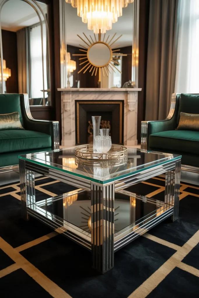 Glass and Metal Furniture Combination