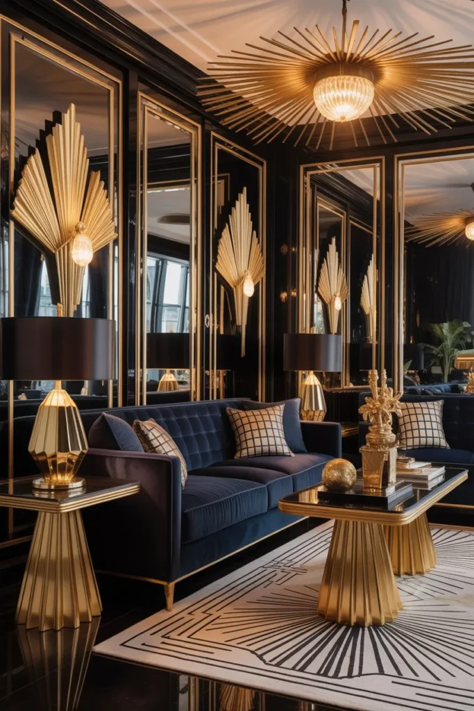 Gold Accents for Glamorous Contrast