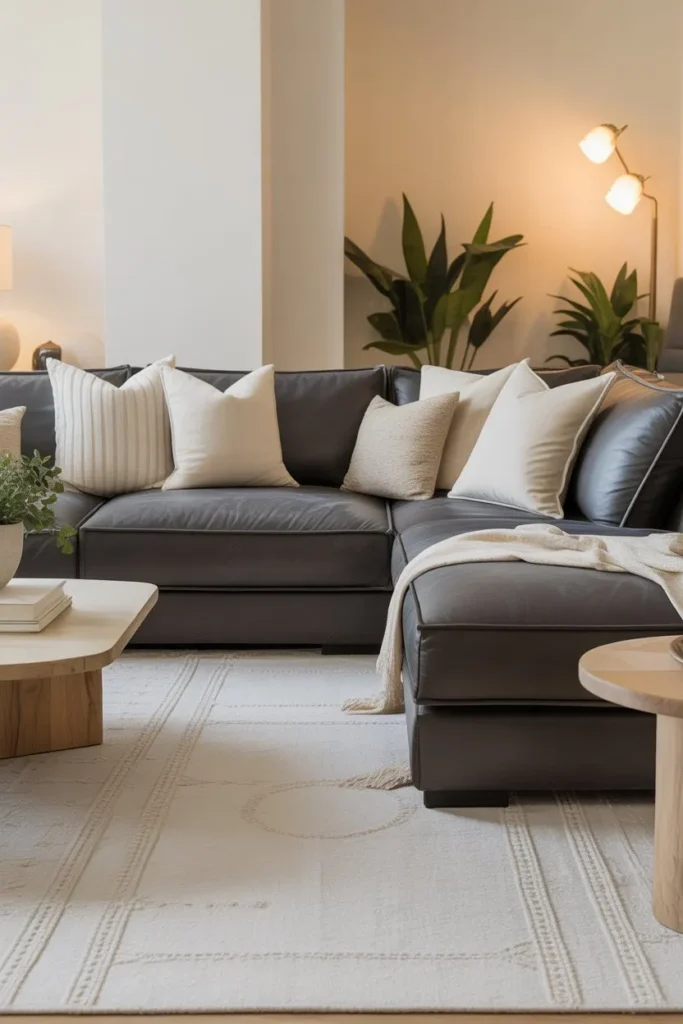 Grey Sofa Living Room with Soft Neutral Decor
