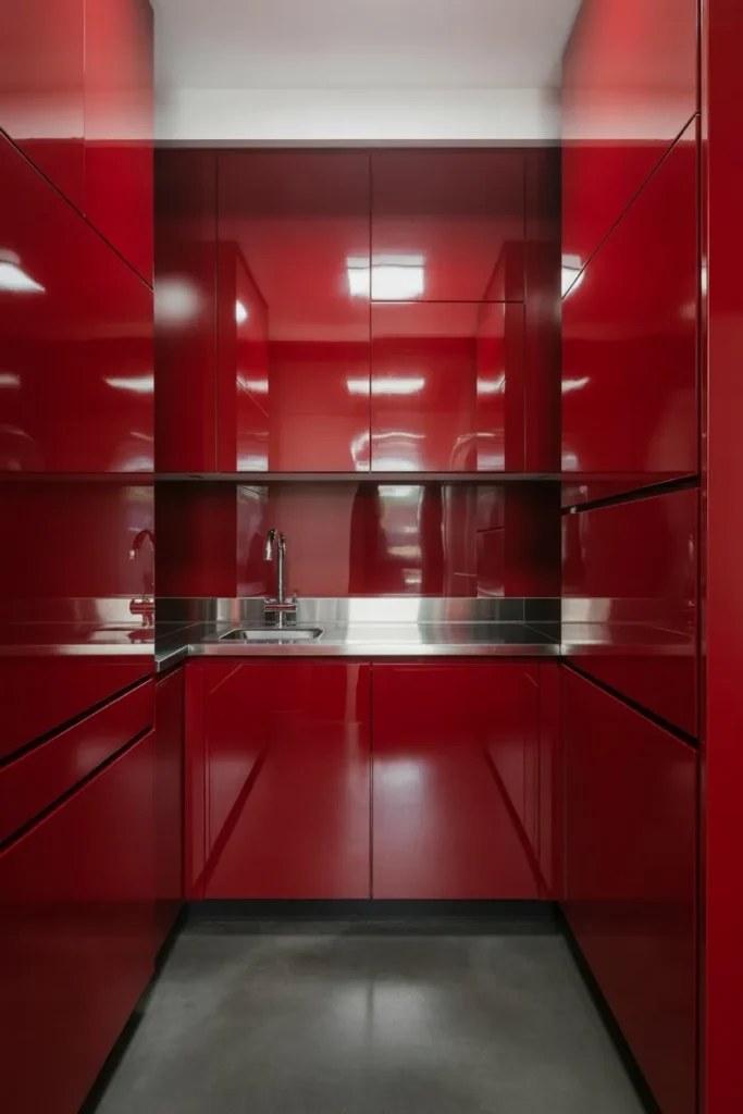 High-Gloss Contemporary Mirror Room