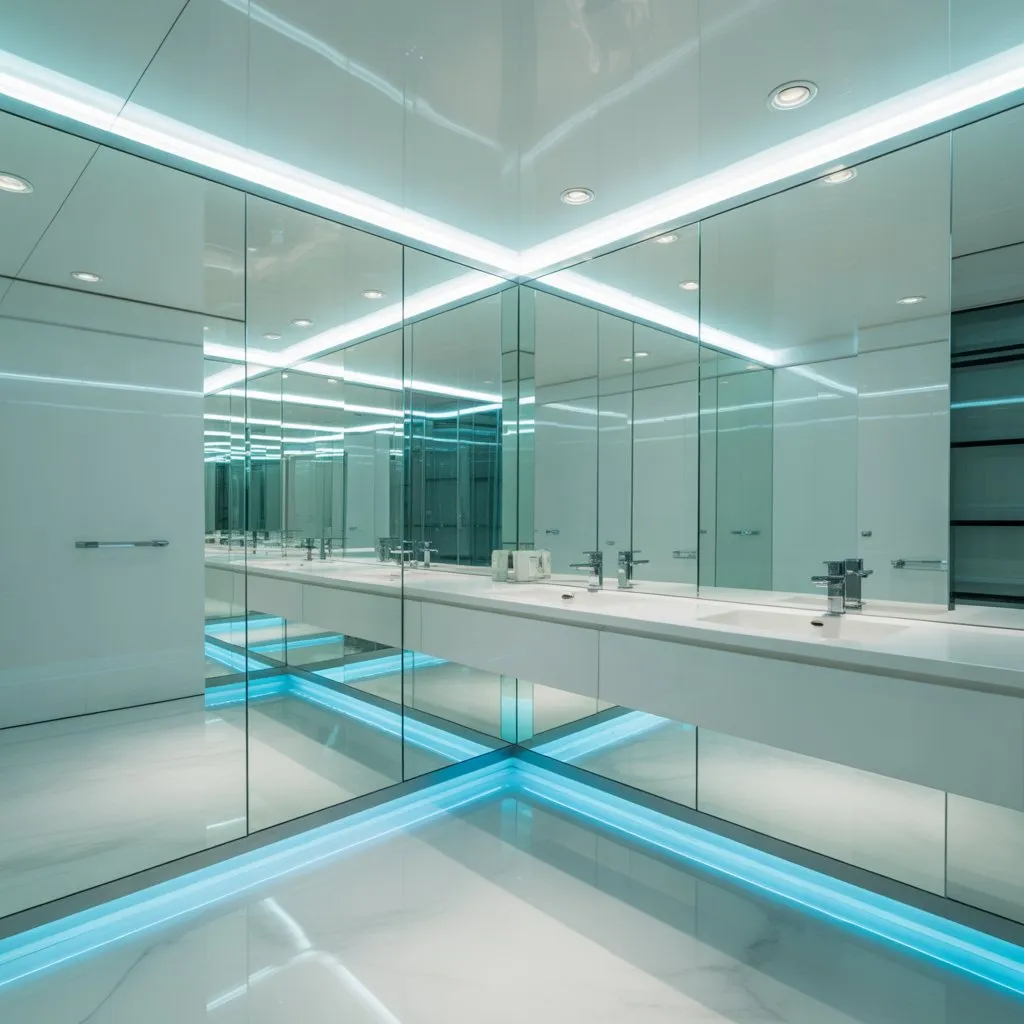 High-Gloss Contemporary Mirror Suite