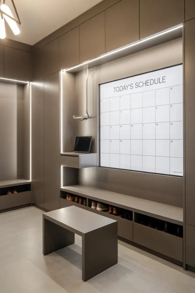 19 Mudroom Ideas for Small Spaces That Stay Organized High-Tech Smart Mudroom Hub