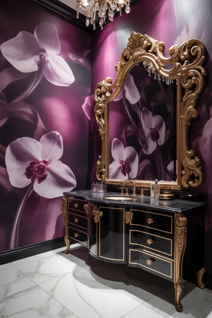 Hollywood Regency Gold Mirror Suite