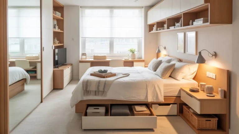 How to arrange bed in small room spaces