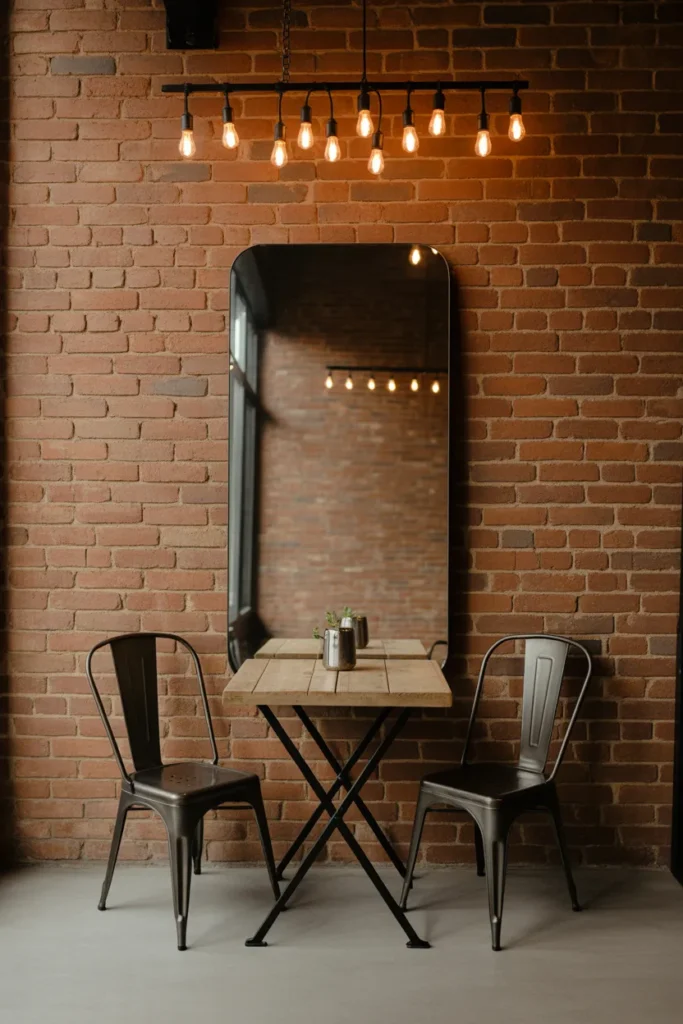 Industrial Brick and Steel Bistro