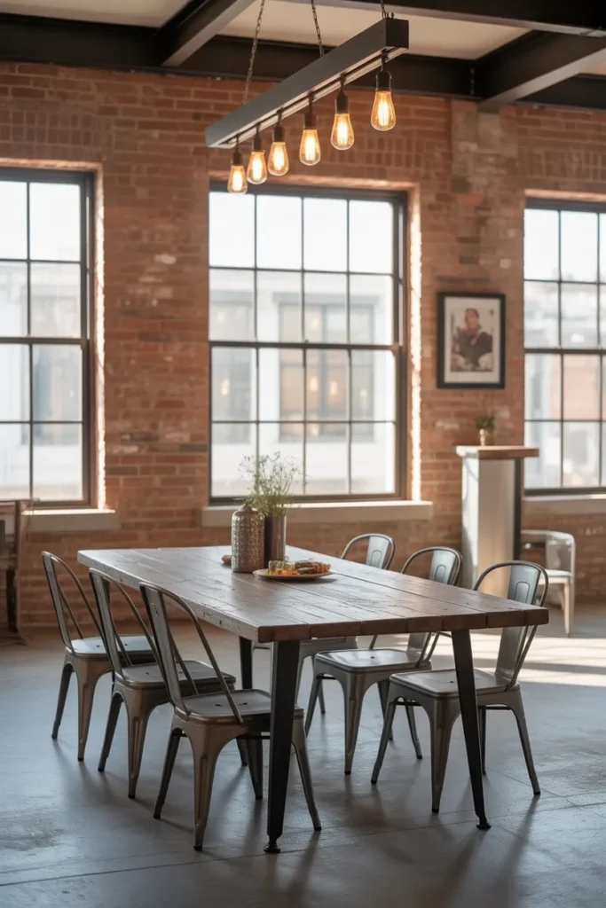 Industrial Brick and Steel Loft