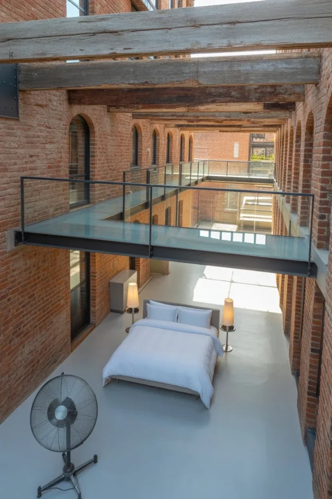 Industrial Loft Glass Floor Bridge