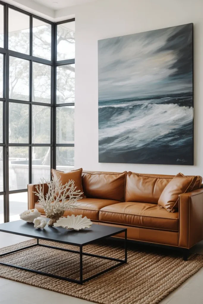 Industrial Metal and Woven Seagrass