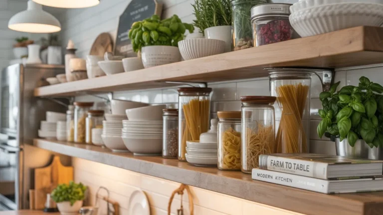 Kitchen Open Shelf Styling Tips