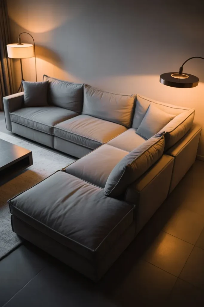 L-Shaped Sectional in the Center for Defined Zone