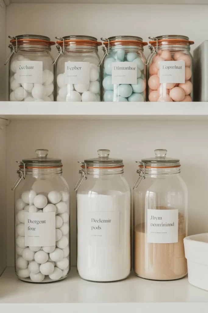 Labelled Jar Storage for Clean Aesthetic