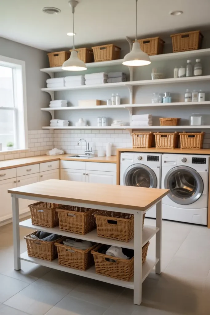 Laundry Room with Dedicated Folding Station