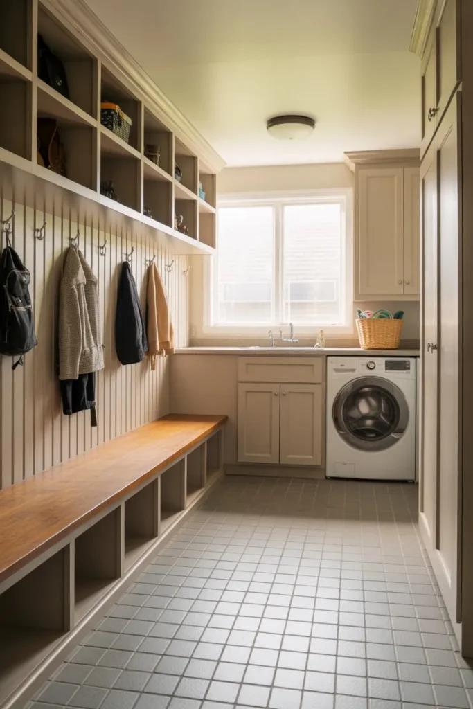 Laundry Room with Mudroom Combo Layout