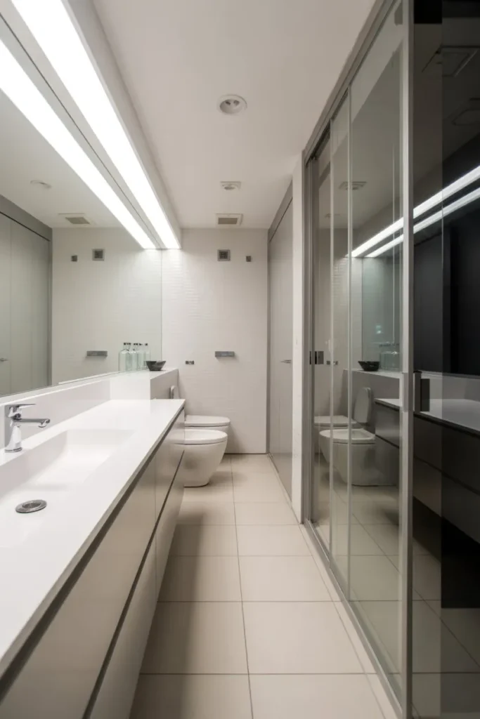 Linear Layout with Clear Walkway