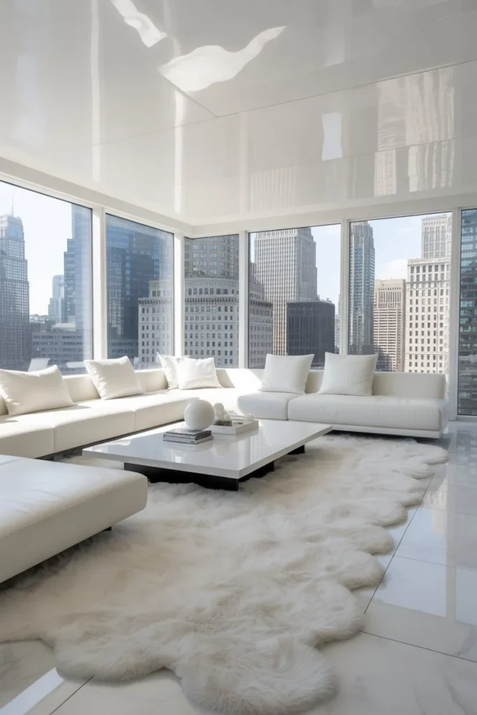 27 Split Level Living Room Ideas for a Modern Flow Luxury Penthouse White-out