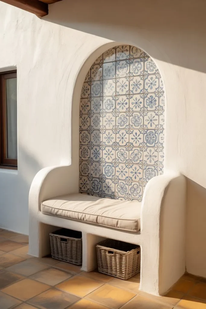 Mediterranean Tile and Arched Alcove
