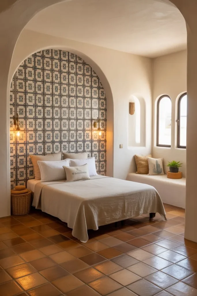 Mediterranean Tile and Arched Alcove