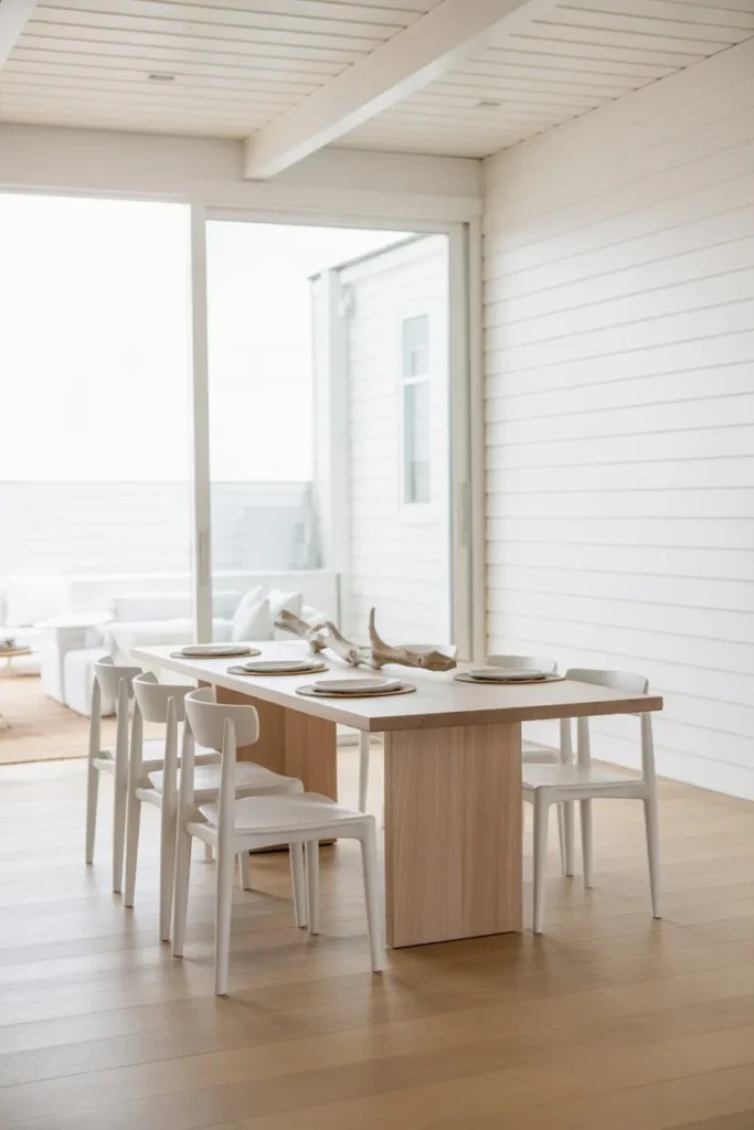 Minimal Coastal Dining Room with Clean Lines