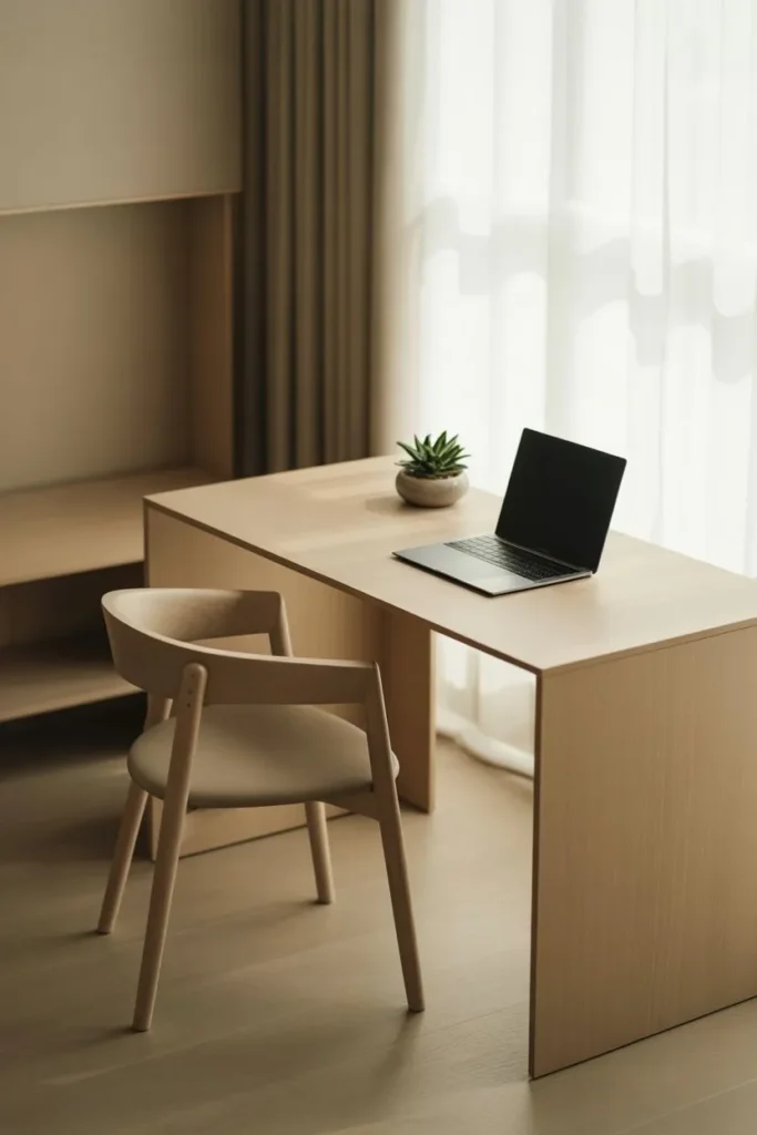 Minimal Desk Setup with Distraction-Free Layout