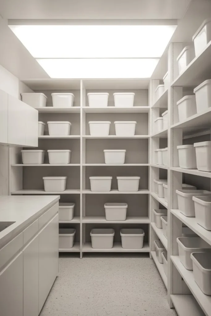 Minimal Monochrome Shelving System