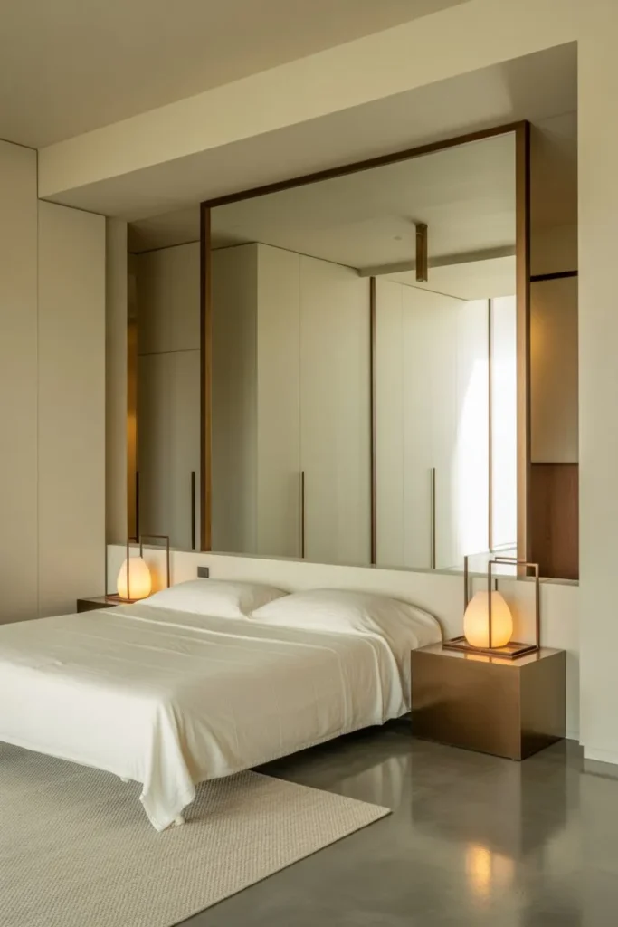 Minimal Urban Bronze Bedroom with Clean Lines