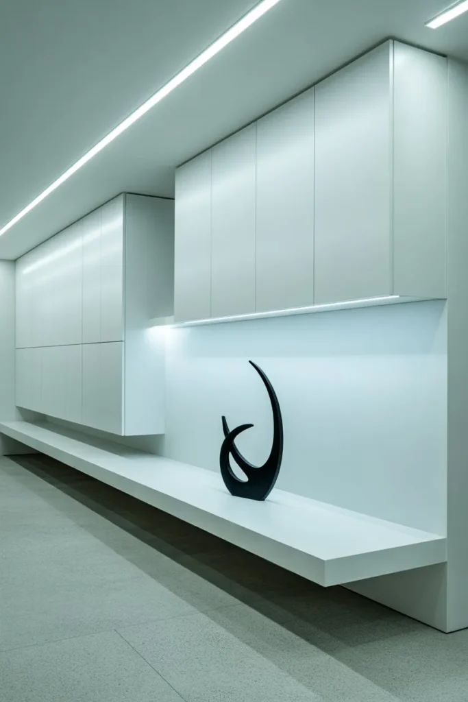 Minimalist All-White Floating System