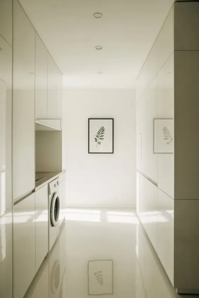 15 Laundry Room Ideas for Small Spaces That Work Smart Minimalist White Laundry Space