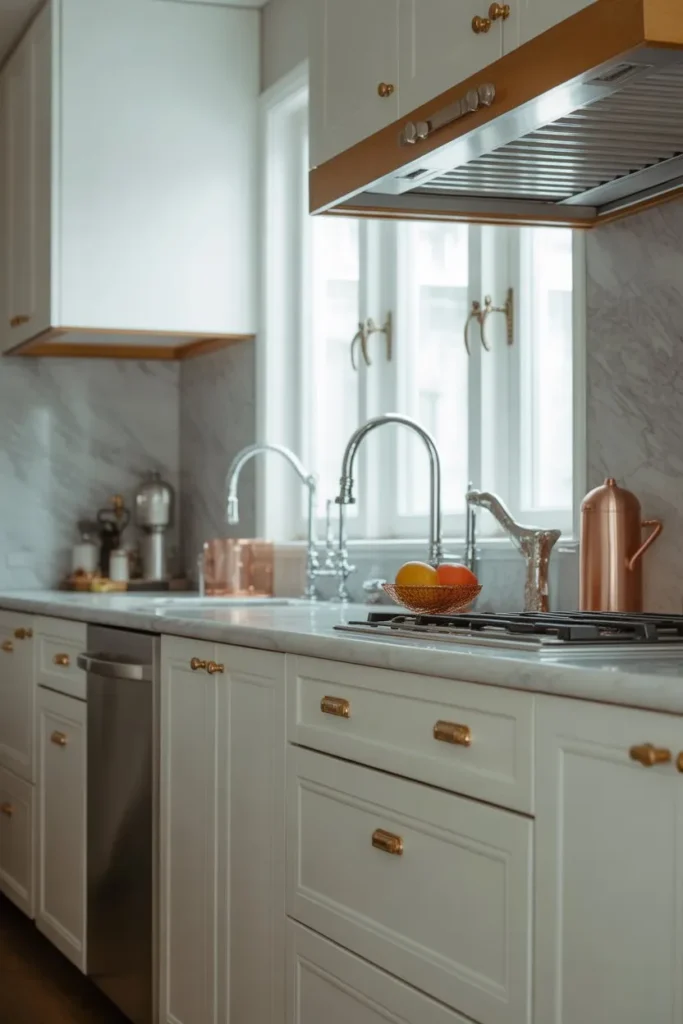 Mixed Metals Kitchen with Subtle Accent Pieces