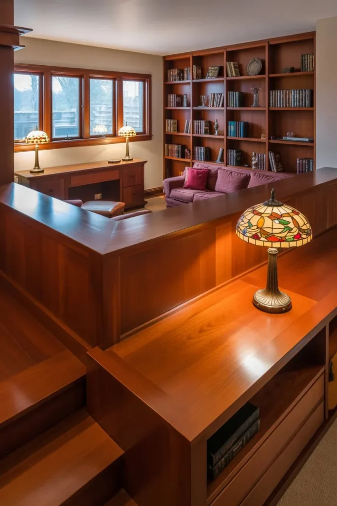 27 Split Level Living Room Ideas for a Modern Flow Modern Craftsman Built-in Nook