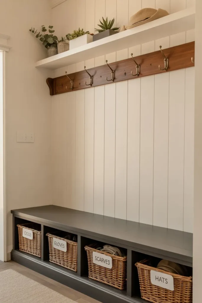 Modern Farmhouse Shiplap Bench Nook