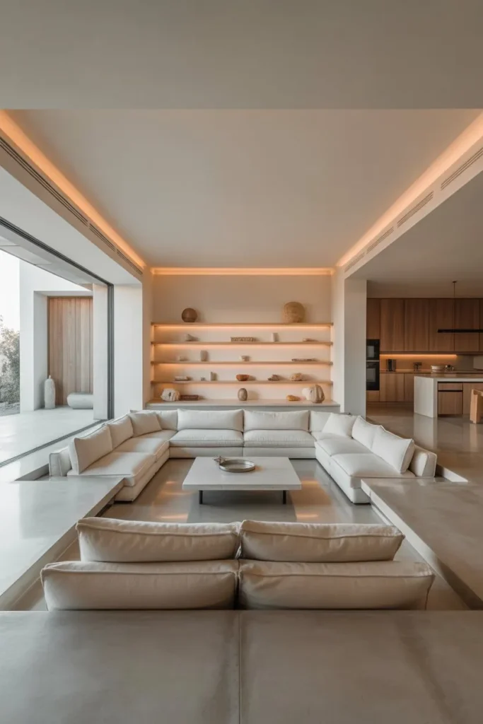 Modern Minimalist Sunken Living Room