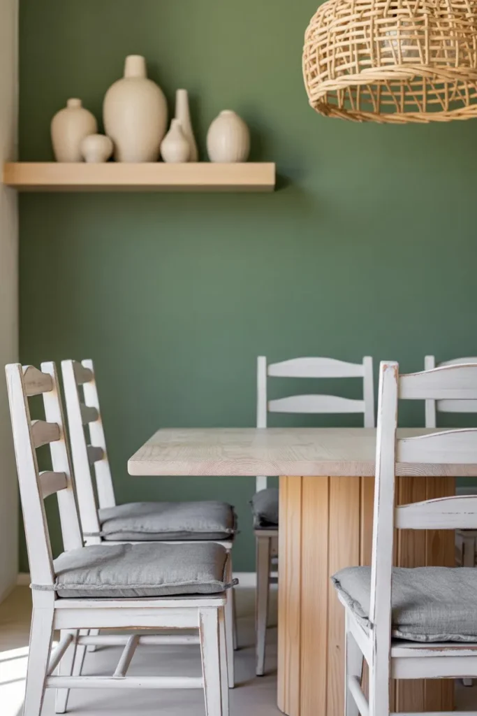 Modern Sage Green Accent Wall