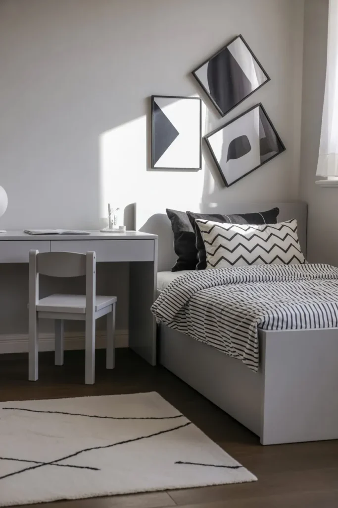 Monochrome Modern Kids Room