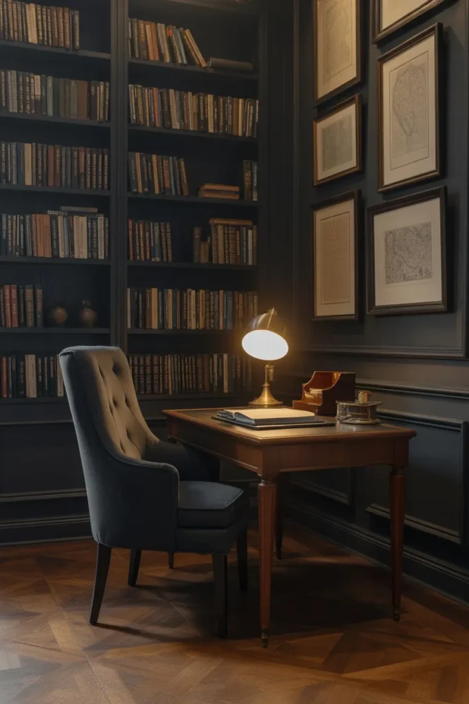 Moody Dark Academia Library Haven