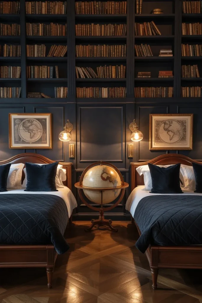 Moody Dark Academia Library Shared