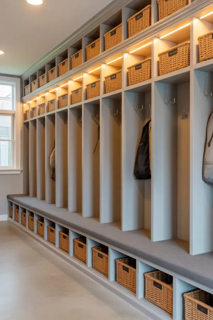 Mudroom Cubbies with Fully Optimized Layout System