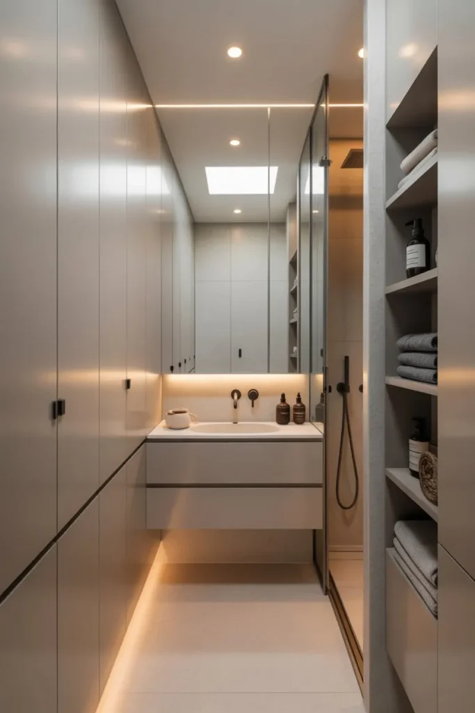 Narrow Layout with Smart Storage Design
