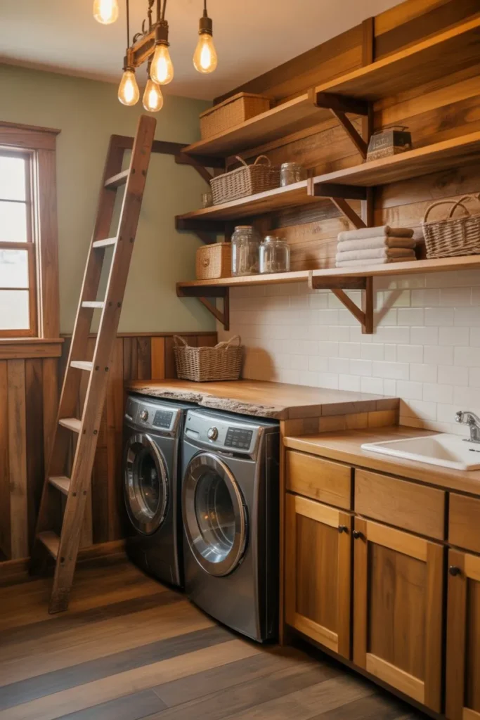 Natural Wood Accents for Organic Warmth