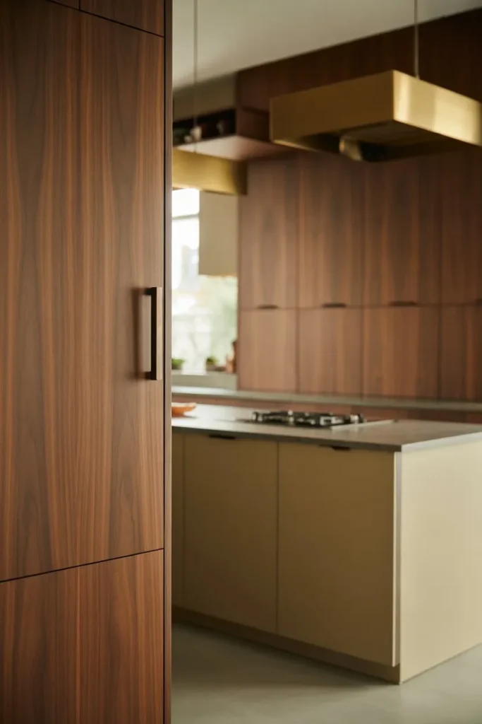 Natural Wood Kitchen with Matte Finishes