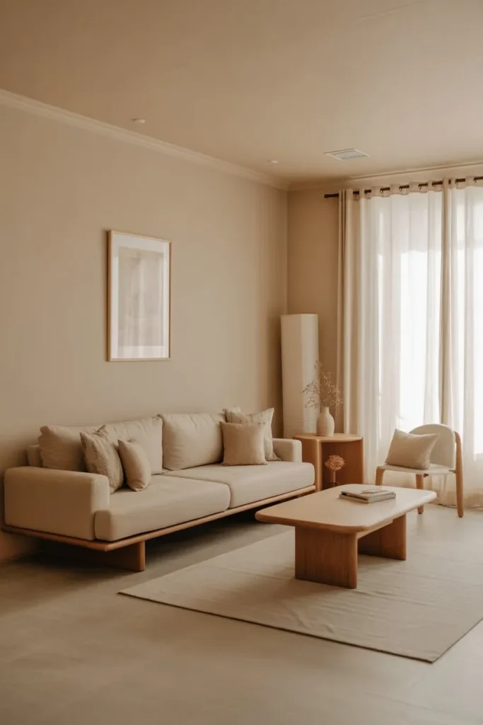 Neutral Base with Warm Wood Balance