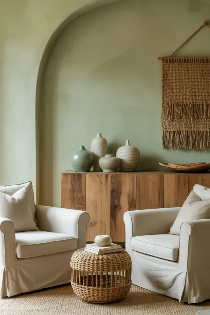 Pale Sage and Reclaimed Oak Harmony