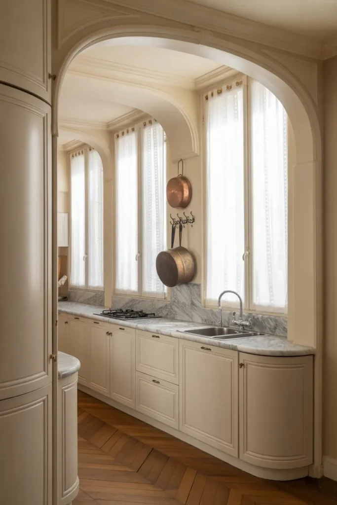 Parisian Kitchen with Arched Details