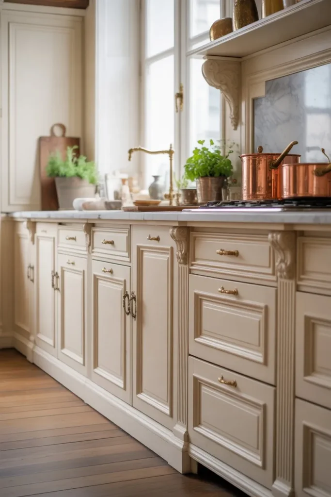Parisian Kitchen with Classic Panel Cabinets