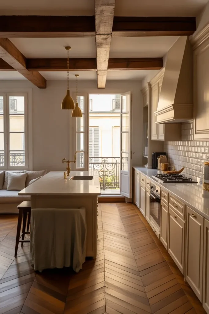 Parisian Kitchen with Open Concept Layout