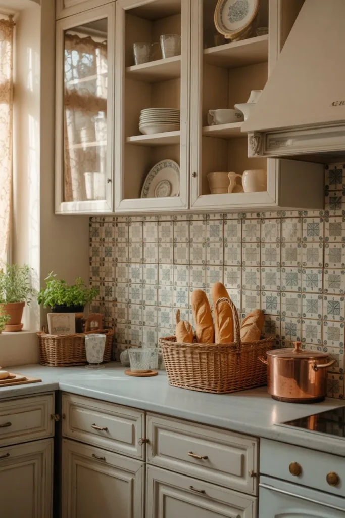 Parisian Kitchen with Vintage Tiles