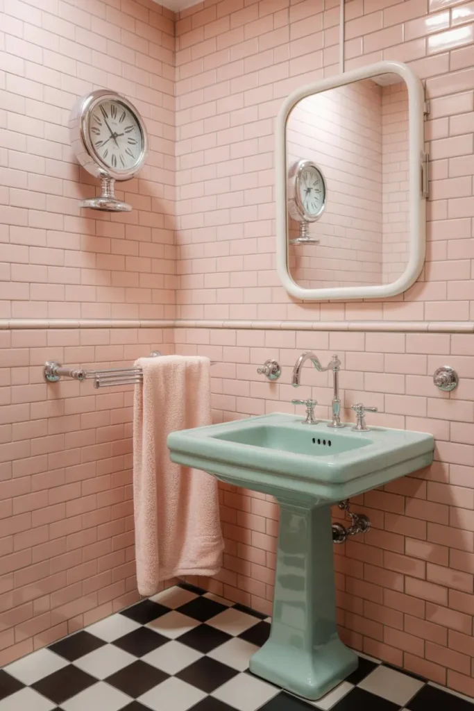 Pastel Pink and Mint 50s Diner Style